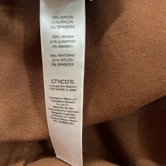 Chico’s brown pants with faux pockets. Size 3XL - Picture 6 of 7